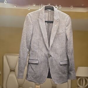 Gant Rugger Black & White Houndstooth Sport Coat See Mesurements